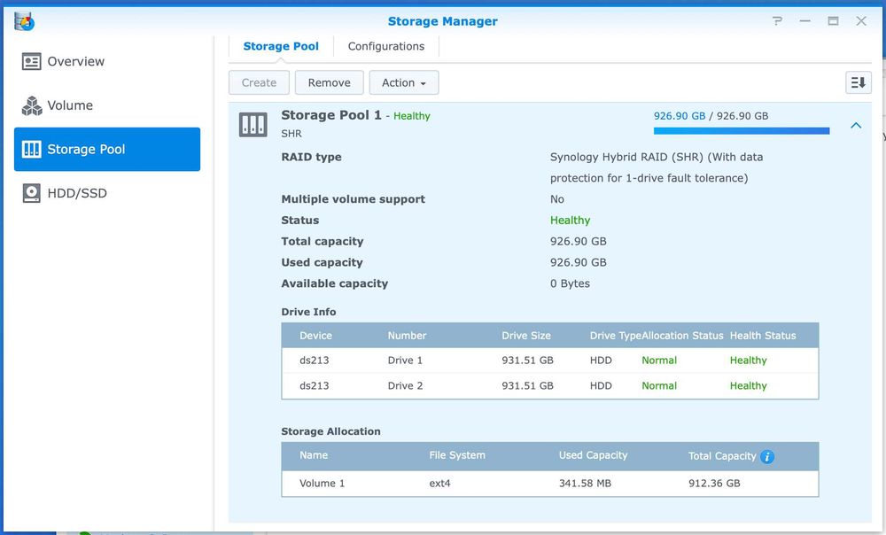 NAS Synology DS213 + 2 HDD WD (2×1TB)