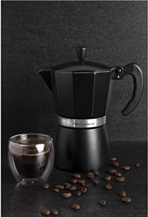 Espressor FLORINA din aluminiu, 6 căni (300 ml)