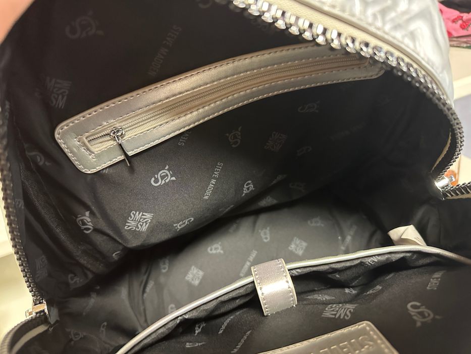 Steve Madden Раница Glazed от еко кожа, Сребрист