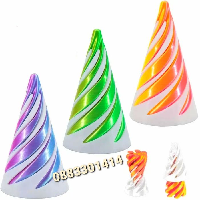 Спиралкон Spiral cone Фиджет Антистрес Невъзможна пирамида