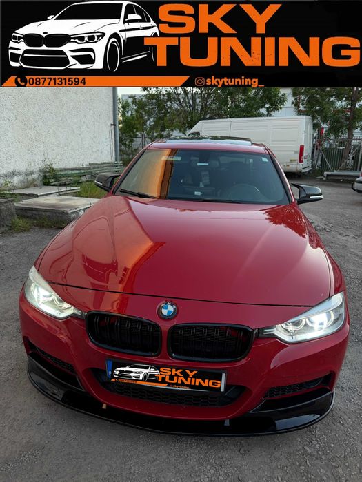 Преден лип спойлер – BMW 3 Series F30/F31 за M-Tech броня, черен, бмв ф30/ф31 м тех лип нож lip noj