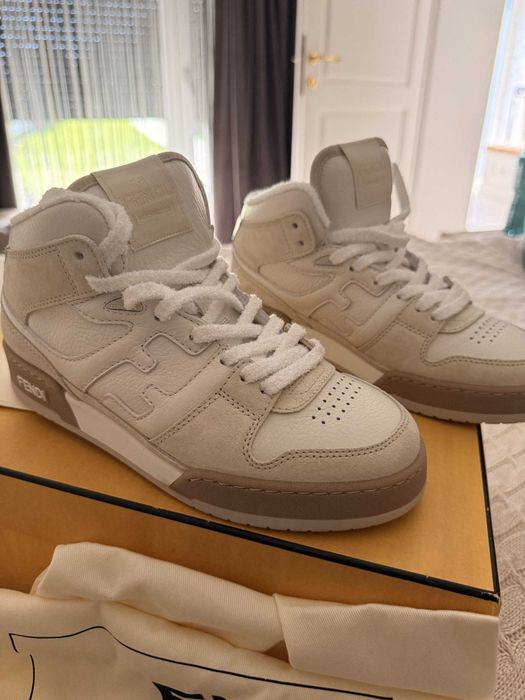 Fendi Match Leather Sneakers