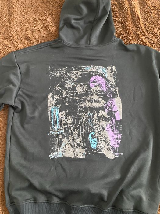 Худи черная с принтом