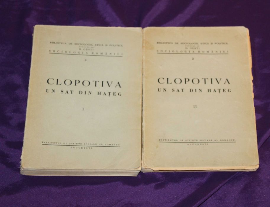Ion Conea – Clopotiva un sat din Hateg, vol 1-2 1940 monografie
