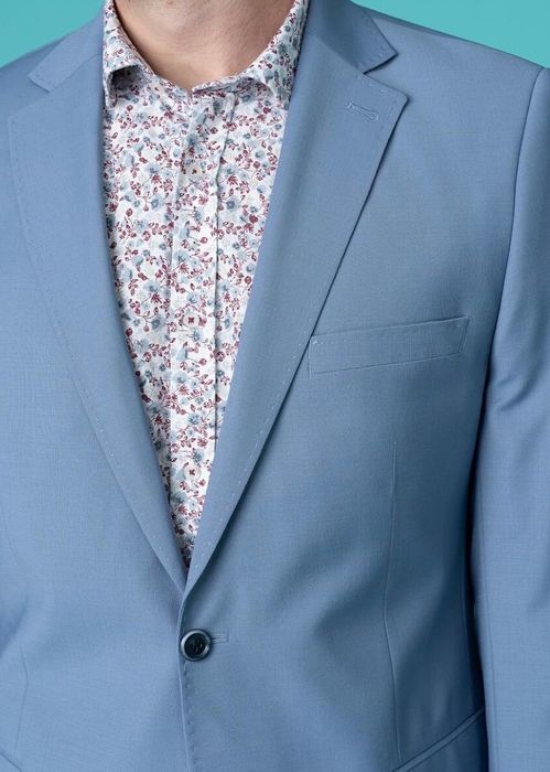 Мъжки костюм Lazarini Royal colour светло син