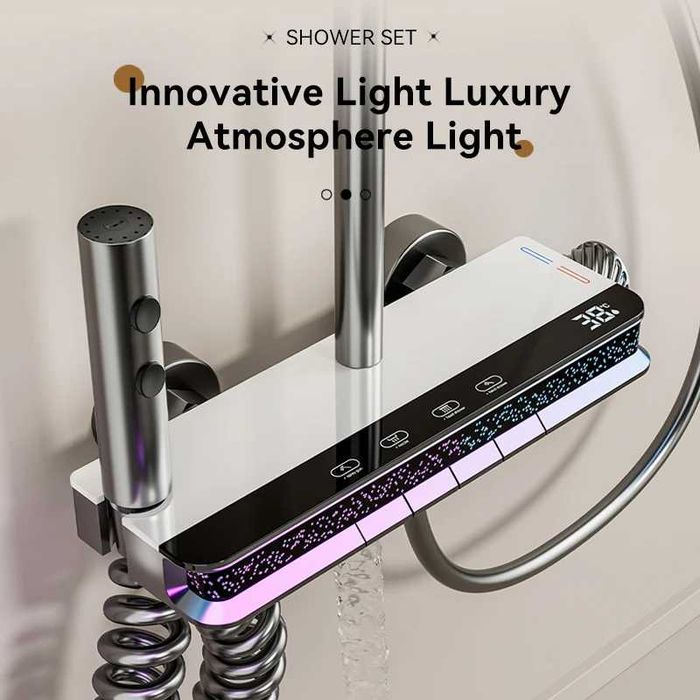 Модерен интелигентен душ с дисплей и LED подсветка D36