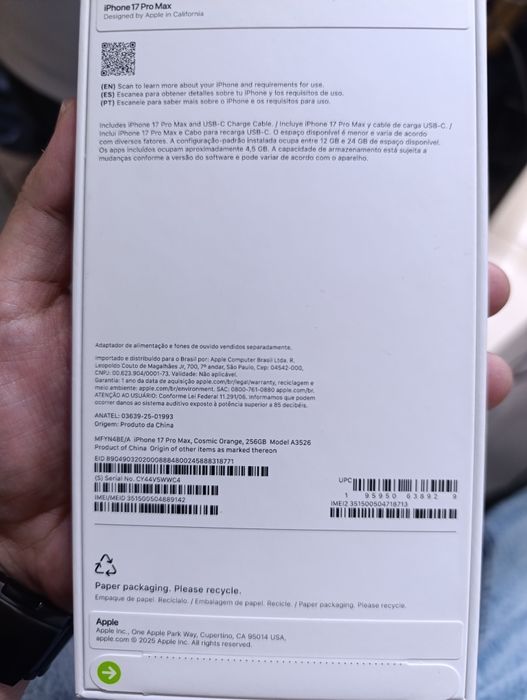 iPhone 17 pro max 256 Гб Orange