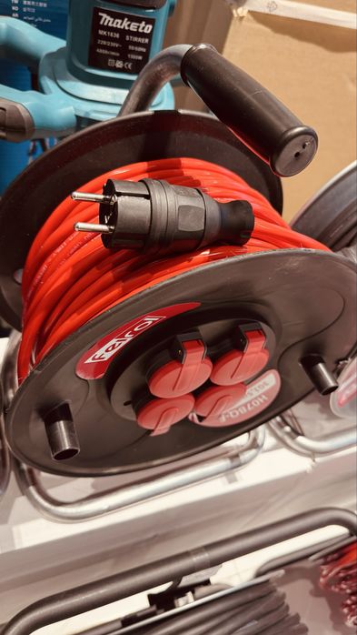 Удлинительный кабель, спиральный, Feirol 114048; 50 м; 3х1,5 мм²