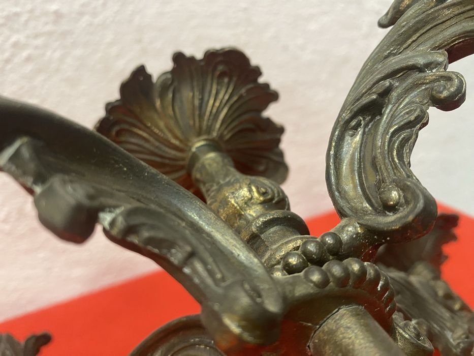 Голям месингов свещник барок