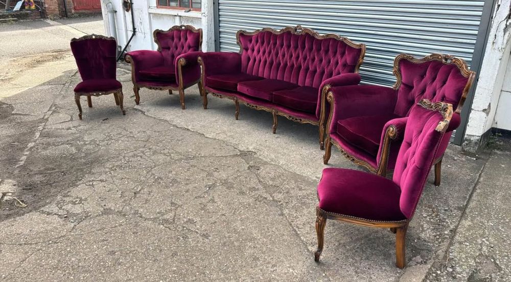 Прекрасна Холна Гарнитура 5 части Рококо Бароков Стил