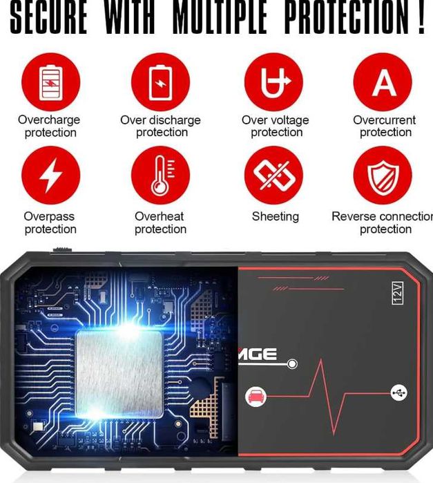 Robot pornire auto jump starter FNNEMGE peak 5000A