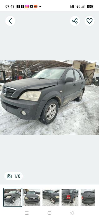 Piese cârlig remorcare caseta direcție cardan spate motor injectoare pompa faruri planetara macara geam KIA sorento 2.5 2005