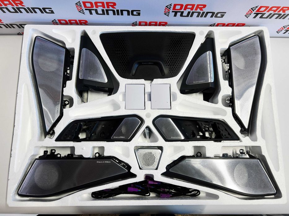 BOWERS WILKINS на BMW X5 G05 сетки с подсветкой (дооснощение)