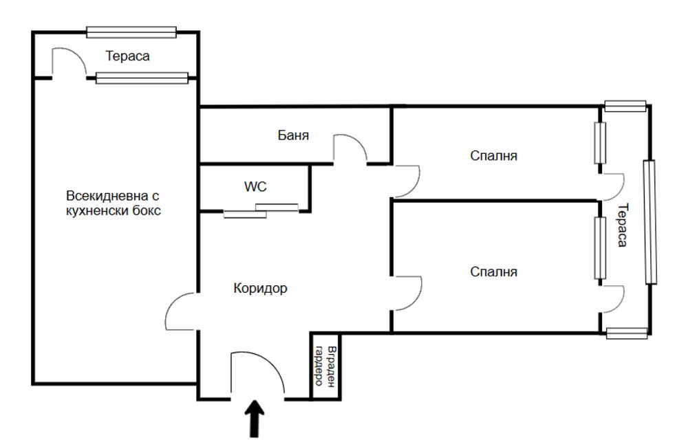 Тристаен апартамент в кв. Колю Фичето