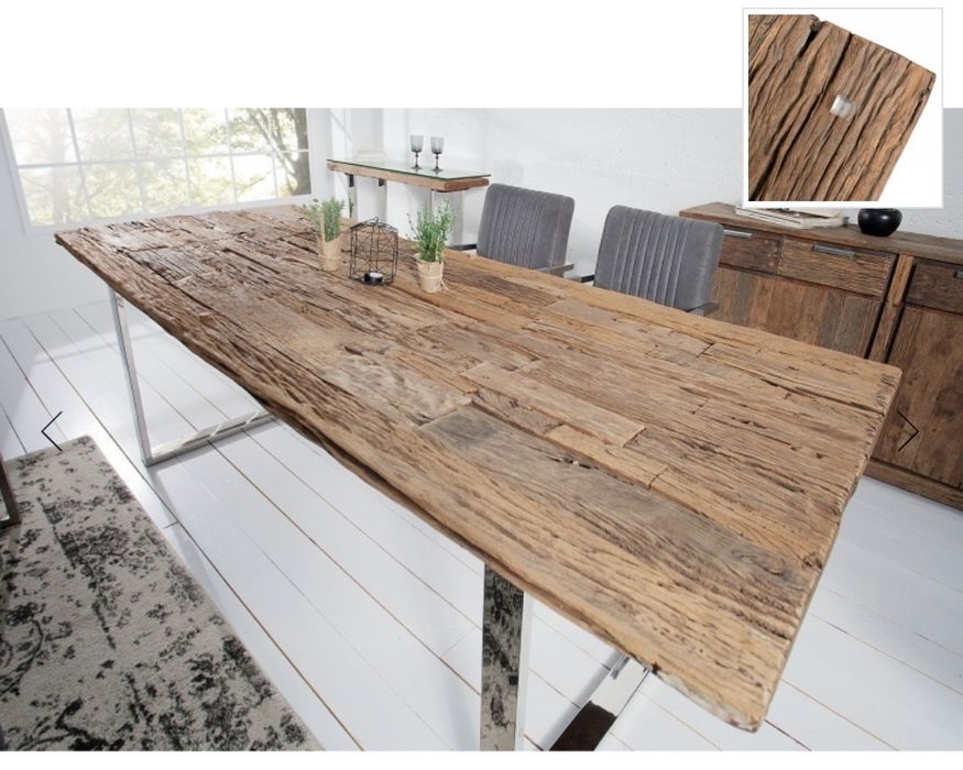 Masa dining maro/argintie din lemn + sticla 100x180 cm Euphoria Barrac