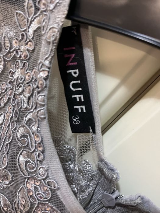 Rochie seara broderie inedita cu pietricele
