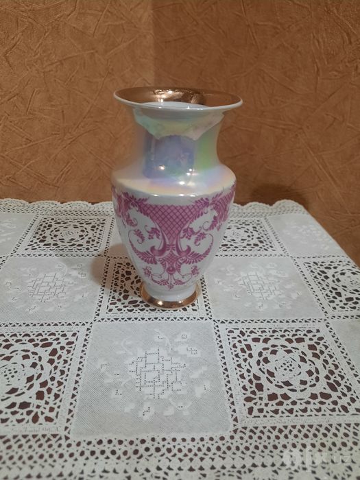Винтажная миниатюрная фарфоровая вазочка. Коростеньский ФЗ. Золочение,