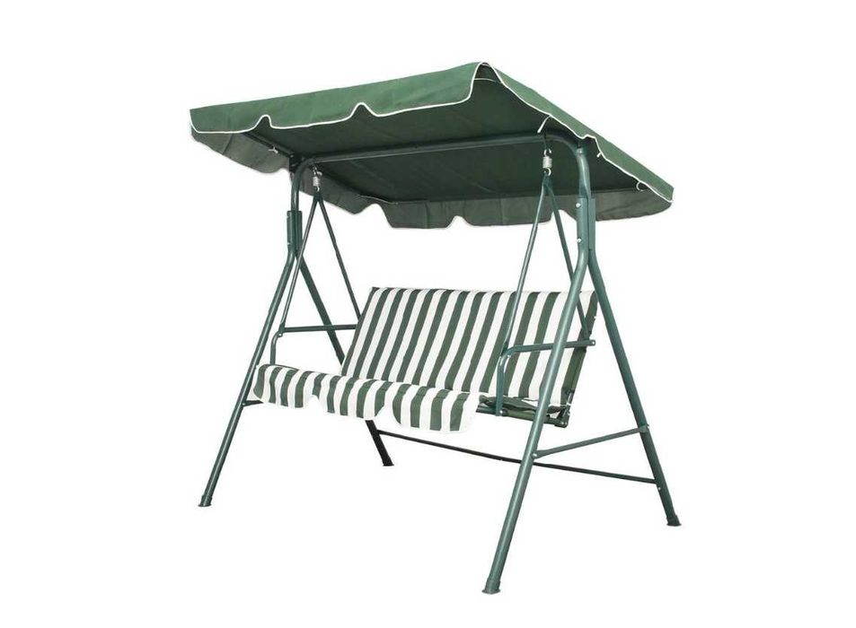 Balansoar Leagan Banca Metal Verde Curte Gradina Terasa 3 Persoane Relaxare Livrare GRATUITA !