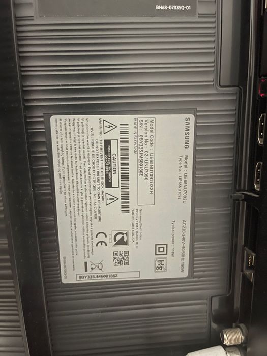 TV Samsung  ultra HD 4k 164 cm