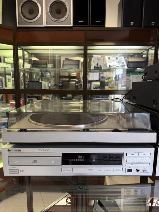 ТОП ретро аудио сет PIONEER синя серия - усилвател, тунер, дек, таймер CD плеър, грамофон