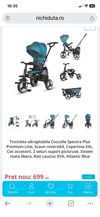 Tricicleta Coccole Spectra pliabila