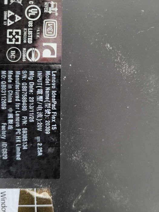 dezmembrez laptop lenovo ideapad flex 15 model 20309