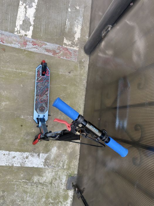 Trotinetă cu Suspensie şi Frână pe Ghidon Mid 5 Albastru Copii