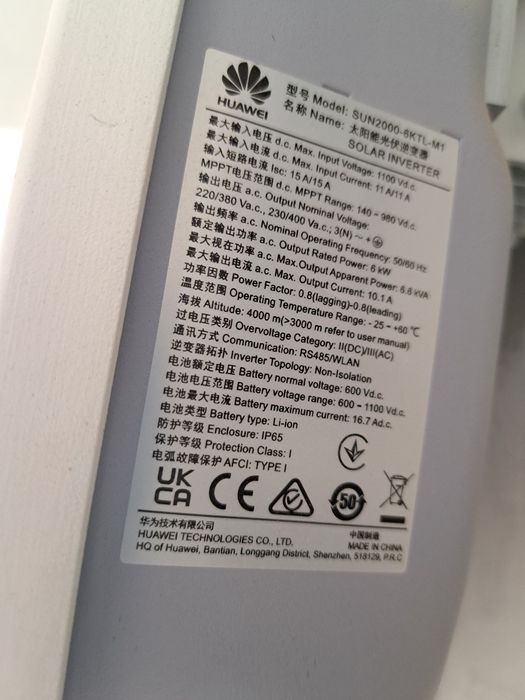 Inverter Huawei hybrid 6kw trifazat