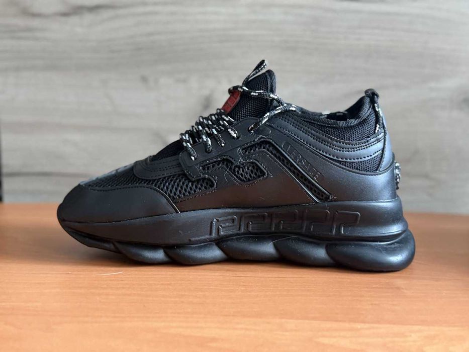 sneakers versace chain full black - orice marime disponibila - NOU