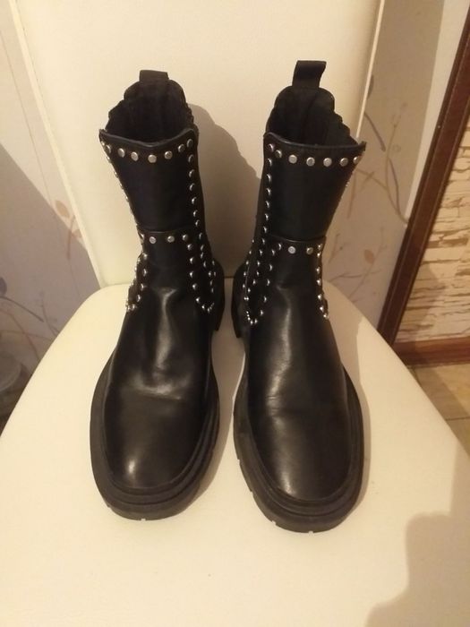 Сапоги кожаные Zara Турция