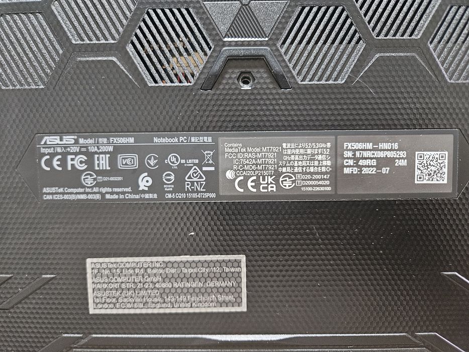 Laptop Gaming ASUS TUF F15 – i5-11400H, RTX 3060 6GB, 32GB RAM, SSD