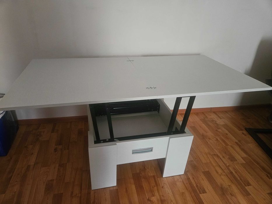 Masă extensibilă 3 în 1 | Măsuță cafea, birou și masă dining | Ca nouă