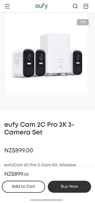Eufy Cam 2C Pro 2K 3-Camera Set камери за видеонаблюдение