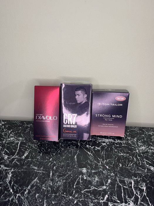 Мъжки парфюми чисто нови (cr7,antionio nanderas ,tom tailor)