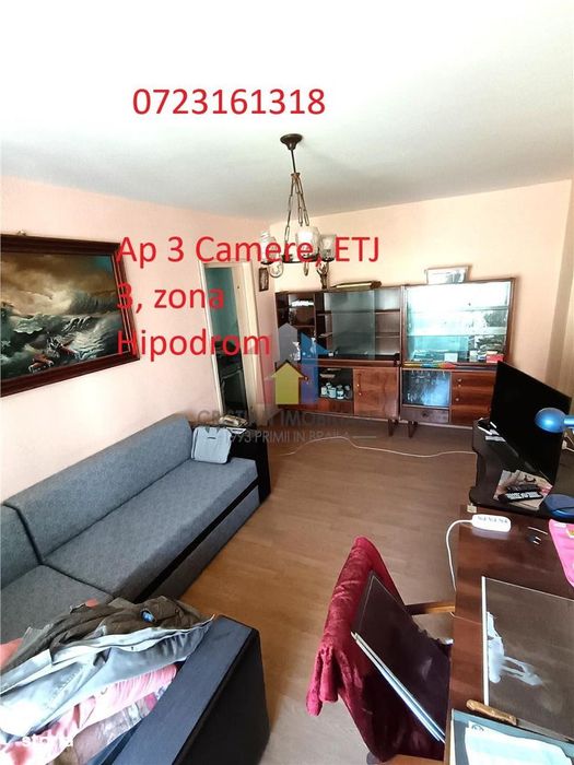 Ap 3 camere, ETAJ 3 conf I semid, Hipodrom