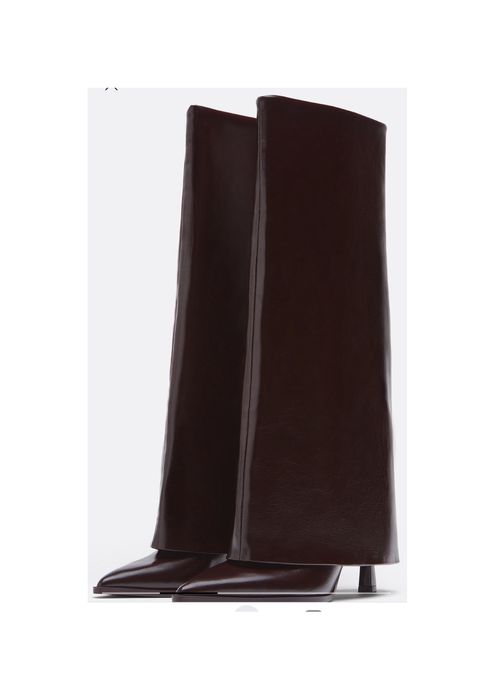 Cizme inalte cu toc stiletto acoperit