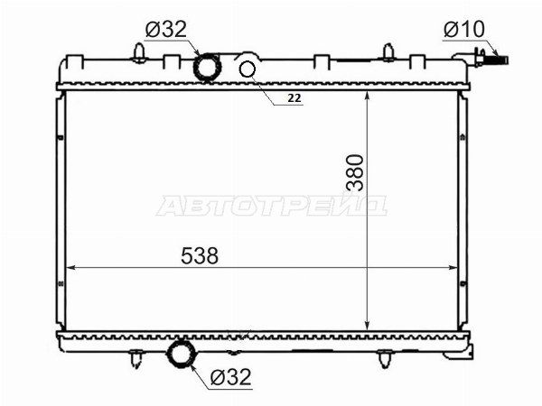 Радиатор Peugeot 206