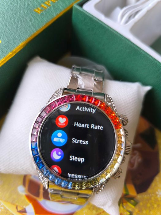 Нов  Rolex smart watch   rolex с камъни Ролекс вид смарт часовник
