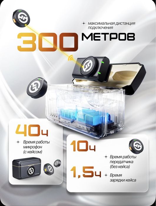 Hollyland Lark m2 combo. Петличный микрафон.Для lighting и для андроид