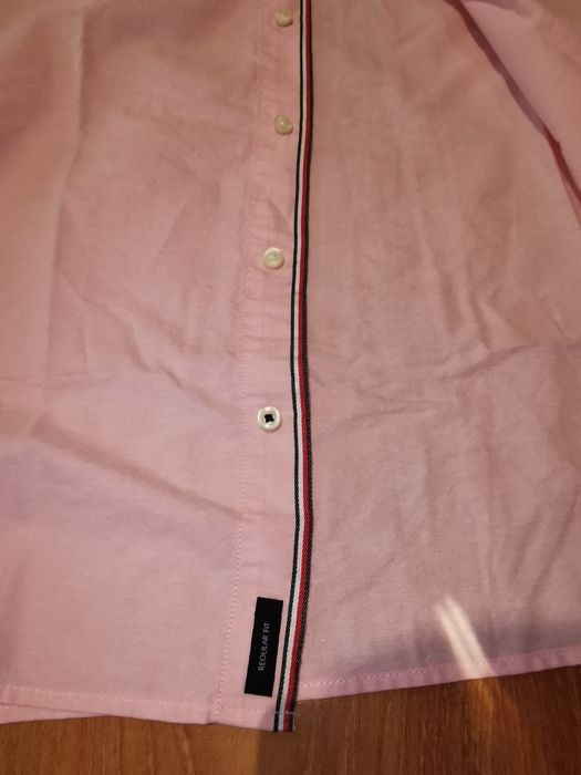 Cămașă Tommy Hilfiger originala, noua (cu etichete), bumbac organic, tesatura oxford, croi regular, marimea 3XL