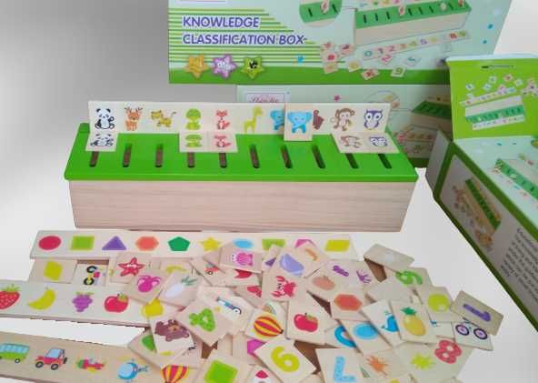 Монтесори дървена кутия за класификации оригинален голям размер