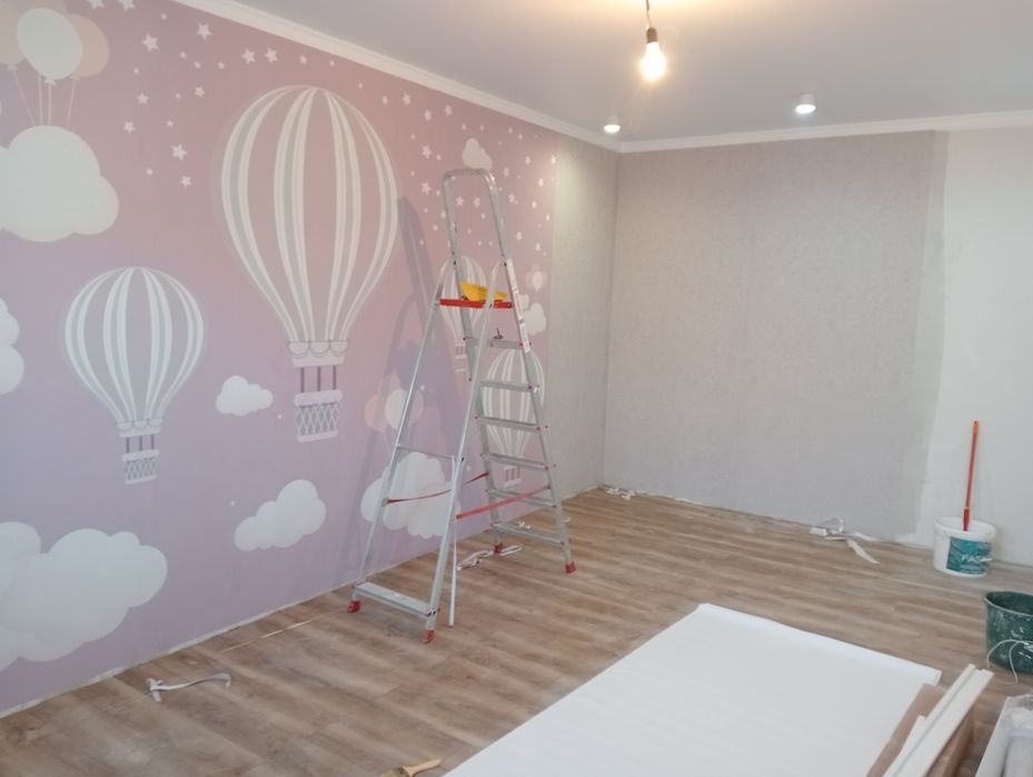 Ремонт стен под обои в Караганде.