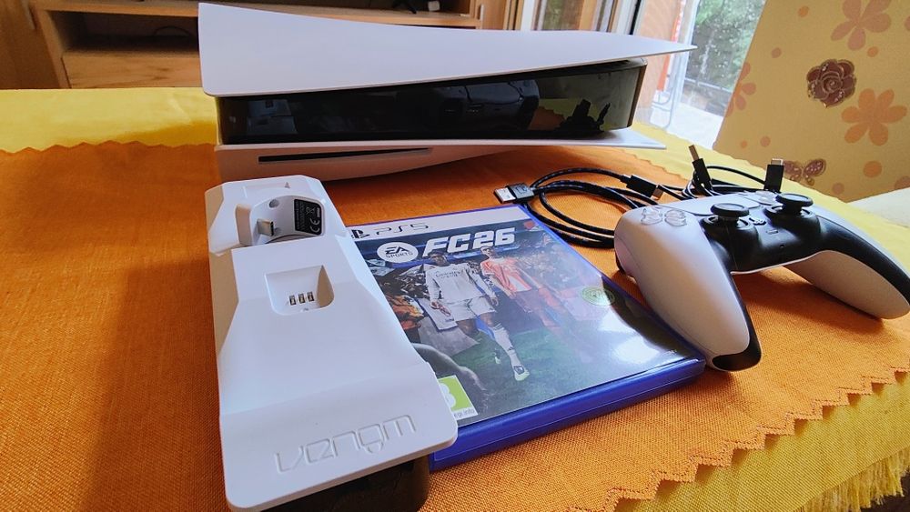 PS5 Disk Edition / Конзола Playstation 5 Disc Edition 825GB White CFI-1116A + FC26 +  Докинг Станция + Контролер DualSense