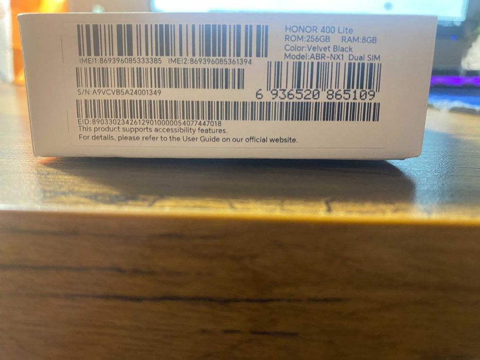 Honor 400 lite 252gb