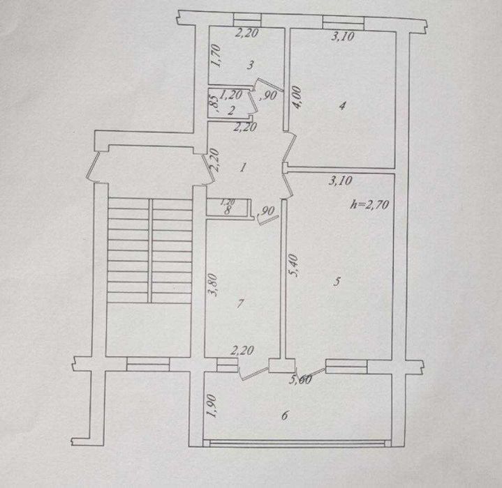 2-комнатная, 65 м², Геофизика, М.Улугбекский район
