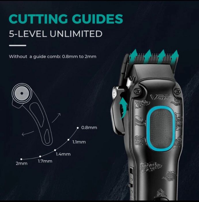 Професионална машинка за подстригване VGR V-016 – Метален корпус, BLDC