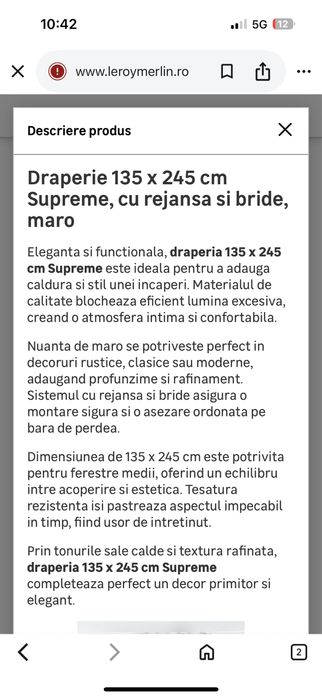 Draperie Mendola Supreme