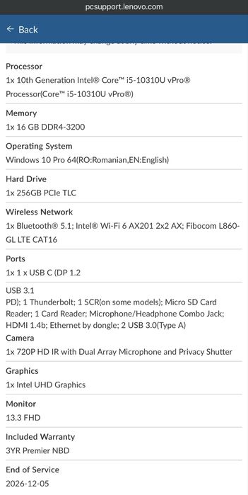 Lenovo ThinkPad X13 Gen 1 i5 vPro | 16GB RAM | LTE 4G | FHD | Business