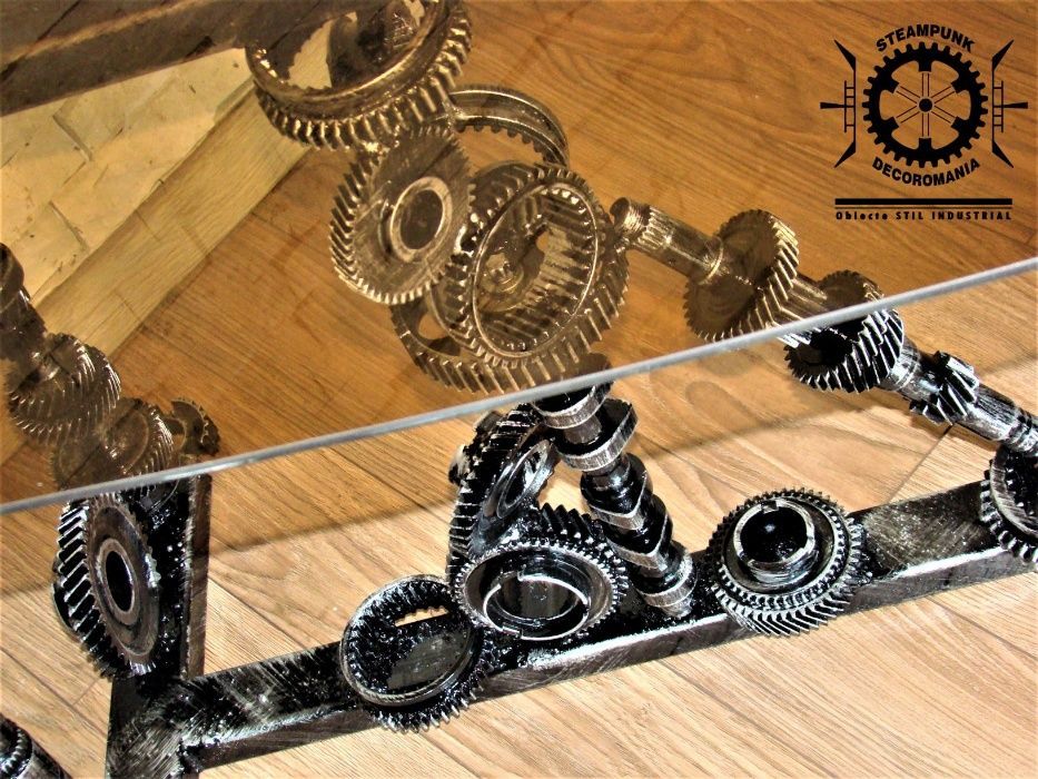 Masa model 1 stil industrial ,masuta de cafea STEAMPUNK, Unicat!