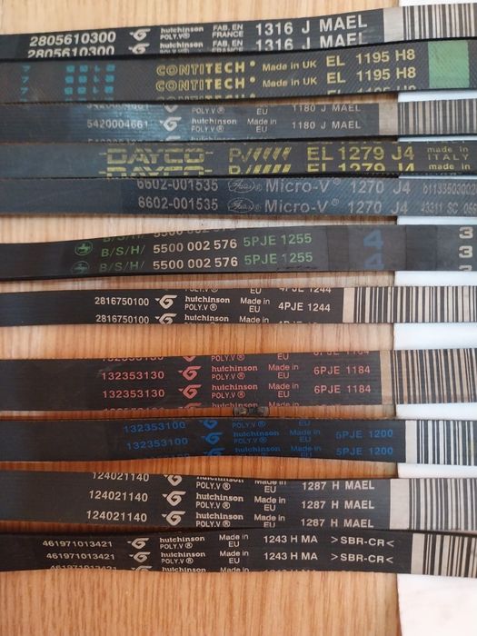 Curele de motor mașini de spălat.